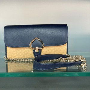 Kate Spade Robyn Straw Small Flap Chain Crossbody